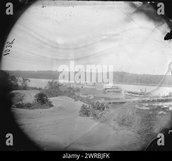 Appomattox River, Virginie. Bateau de ravitaillement médical planteuse, entre 1862 et 1869, États-Unis, histoire, Guerre civile, 1861-1865, négatifs verre, 1860-1870, stéréographies, 1860-1870, 1 négatif : verre, stéréographe, collodion humide, 4 x 10 po Banque D'Images