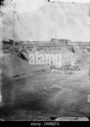 Fort Pulaski, Ga Vue intérieure du parapet arrière, photographies de la marine fédérale, et expéditions maritimes contre la côte atlantique de la Confédération, plus précisément de Fort Pulaski, Ga, avril 1862., O'Sullivan, Timothy H., 1840-1882, photographe, 1862 avril., États-Unis, histoire, guerre civile, 1861-1865, installations militaires, stéréographies, 1860-1870., stéréographies, 1860-1870, négatifs collodions humides, 1 négatif : verre, stéréographe, collodion humide Banque D'Images