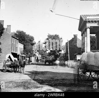 Warrenton, Virginie Rue en face du palais de justice, photographie du principal théâtre oriental de la guerre, Bull Run, 2e bataille de, va, 1862, juillet-août 1862., O'Sullivan, Timothy H., 1840-1882, photographe, 1862 août., États-Unis, histoire, Guerre de Sécession, 1861-1865, Stereographs, 1860-1870., Stereographs, 1860-1870, Wet collodion négatifs, 1 négatif (2 plaques) : verre, stéréographe, collodion humide Banque D'Images