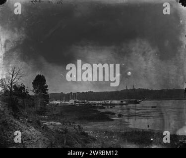 Appomattox River, Virginie. Fournitures médicales vapeur, planteur, 1864 Sept., États-Unis, histoire, guerre civile, 1861-1865, négatifs en verre, 1860-1870, 1 négatif : verre, collodion humide Banque D'Images