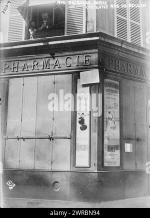 Rue de Liège, Paris (récemment rue de Berlin), photographie montre la rue de Liège à Paris qui a été rebaptisée de la rue de Berlin au début de la première Guerre mondiale, entre env. 1914 et env. 1915, Guerre mondiale, 1914-1918, négatifs en verre, 1 négatif : verre Banque D'Images