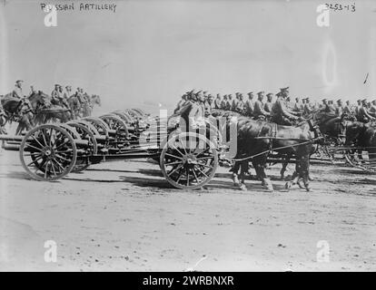 Artillerie russe, photographie montre des soldats d'artillerie russes pendant la première Guerre mondiale, entre 1914 et 1918, Guerre mondiale, 1914-1918, négatifs en verre, 1 négatif : verre Banque D'Images