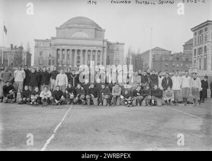 Équipes de football Columbia, 1914, 1914., négatifs en verre, 1 négatif : verre Banque D'Images