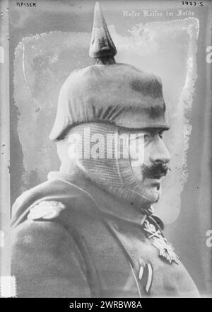 Kaiser, photo montre Kaiser Guillaume II d'Allemagne (1859-1941) dans le champ., entre env. 1910 et env. 1915, négatifs en verre, 1 négatif : verre Banque D'Images