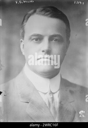 F.B. Willis, photographie montre Frank Bartlett Willis (1871-1928) qui fut gouverneur de l'Ohio de 1915 à 1917 pendant les grèves de Youngstown., entre CA. 1910 et env. 1920, négatifs en verre, 1 négatif : verre Banque D'Images