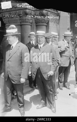 Gouverneur Hiram Johnson, entre CA. 1915 et env. 1920, négatifs en verre, 1 négatif : verre Banque D'Images