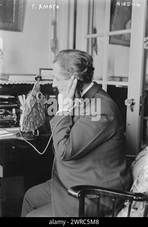 P. Amato, photographie montre le chanteur italien d'opéra Pasquale Amato (1878-1942) qui a chanté avec le Metropolitan Opera de 1908 à 1921., entre env. 1915 et env. 1920, négatifs en verre, 1 négatif : verre Banque D'Images