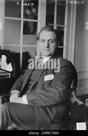 P. Amato, photographie montre le chanteur italien d'opéra Pasquale Amato (1878-1942) qui a chanté avec le Metropolitan Opera de 1908 à 1921., 1917, négatifs en verre, 1 négatif : verre Banque D'Images