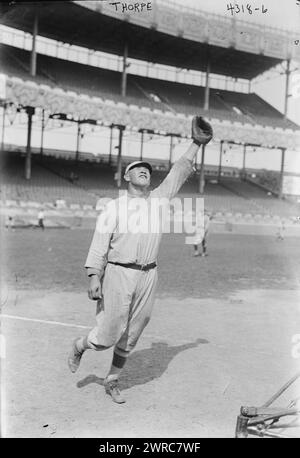 Jim Thorpe, New York NL (baseball), CA. 1917, négatifs en verre, 1 négatif : verre Banque D'Images