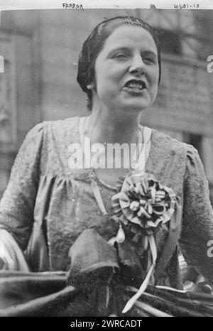 Farrar, photographie montre la chanteuse d'opéra soprano et actrice de cinéma, Geraldine Farrar (1882-1967)., entre env. 1915 et env. 1920, négatifs en verre, 1 négatif : verre Banque D'Images