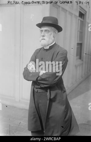 RT. Rev. Chas. Gore, évêque d'Oxford, photographie montre l'évêque anglican Charles Gore (1853-1932) venu aux États-Unis le 11 septembre 1918 pour une tournée de conférences avec Arthur Thomas Guttery (1862-1920, L'évêque d'Oxford., 1918 septembre, négatifs en verre, 1 négatif : verre Banque D'Images