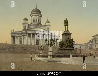 Monument d'Alexandre II, Helsingfors, Russie, i.e. Helsinki, Finlande, entre env. 1890 et env. 1900., Color, 1890-1900 Banque D'Images