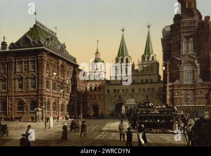 La porte de notre Dame d'Iberia, Moscou, Russie, entre CA. 1890 et env. 1900., Color, 1890-1900 Banque D'Images