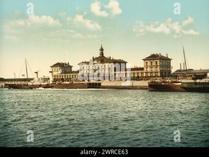 Gare maritime, Calais, France, entre env. 1890 et env. 1900., Color, 1890-1900 Banque D'Images