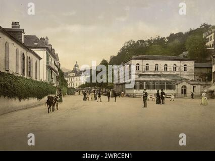 Les Thermes, Bagnères de Bigorra (i.e., Bagnères-de-Bigorre) Pyrénées, France, entre env. 1890 et env. 1900., Color, 1890-1900 Banque D'Images