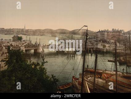 Les ponts de la Meuse, avec le Pont Royal, Rotterdam, Hollande, entre CA. 1890 et env. 1900., pays-Bas, Rotterdam, couleur, 1890-1900 Banque D'Images