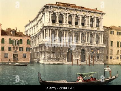 Pesaro Palace, Venise, Italie, entre env. 1890 et env. 1900., Italie, Venise, couleur, 1890-1900 Banque D'Images