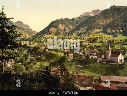 Burglen, lieu de naissance de Tell, lac de Lucerne, Suisse, entre CA. 1890 et env. 1900., Color, 1890-1900 Banque D'Images