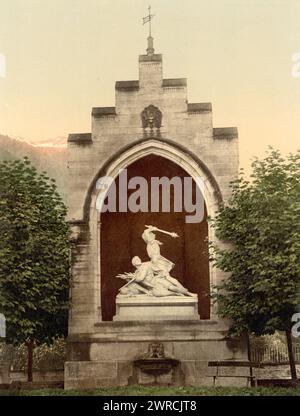 Monument Winkelried, Stans, Unterwald, Suisse, entre CA. 1890 et env. 1900., Color, 1890-1900 Banque D'Images