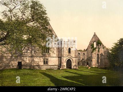 Wingfield Manor, II., Derbyshire, Angleterre, entre CA. 1890 et env. 1900., Angleterre, Derbyshire, Color, 1890-1900 Banque D'Images