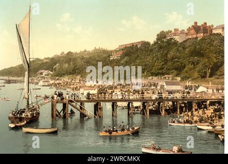 West Parade (c.-à-d., promenade), Southend-on-Sea, Angleterre, entre CA. 1890 et env. 1900., Angleterre, South-on-Sea, couleur, 1890-1900 Banque D'Images