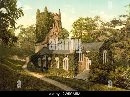 Cockington Church, Torquay, Angleterre, entre CA. 1890 et env. 1900., Angleterre, Torquay, Cockington, Color, 1890-1900 Banque D'Images