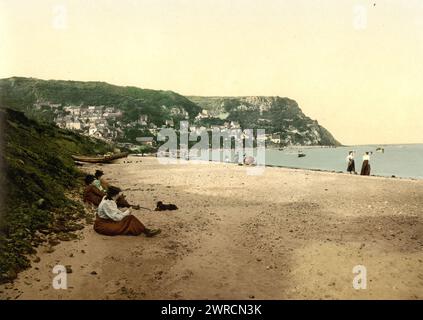 Whitby, Runswick Sands, Yorkshire, Angleterre, entre CA. 1890 et env. 1900., Angleterre, Whitby, Color, 1890-1900 Banque D'Images