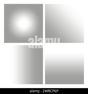 Jeu de dégradés métalliques monochromes. SPE 10. Illustration de Vecteur