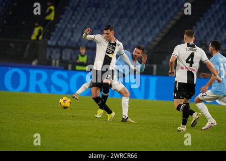 Frascati, Rome, Italie. 11 mars 2024. 28ème jour du Championnat d'Italie de Serie A entre S.S. Lazio VS Udinese Calcio le 11 mars 2024 au stade Olympique de Rome, italie (crédit image : © Stefano D'Offizi/ZUMA Press Wire) USAGE ÉDITORIAL SEULEMENT! Non destiné à UN USAGE commercial ! Banque D'Images