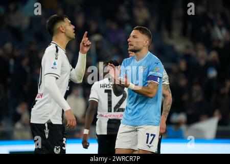 Frascati, Rome, Italie. 11 mars 2024. 28ème jour du Championnat d'Italie de Serie A entre S.S. Lazio VS Udinese Calcio le 11 mars 2024 au stade Olympique de Rome, italie (crédit image : © Stefano D'Offizi/ZUMA Press Wire) USAGE ÉDITORIAL SEULEMENT! Non destiné à UN USAGE commercial ! Banque D'Images