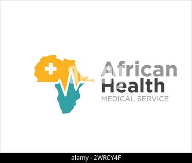 design de logo de santé afrique pour la recherche médicale et les services de santé Illustration de Vecteur