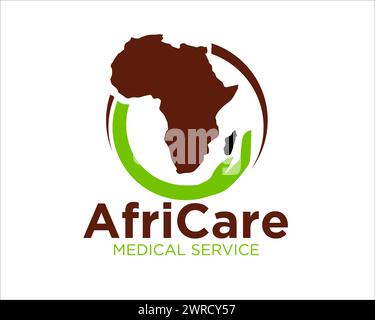africa care logo conçoit pour la charité et le logo de l'organisation Illustration de Vecteur