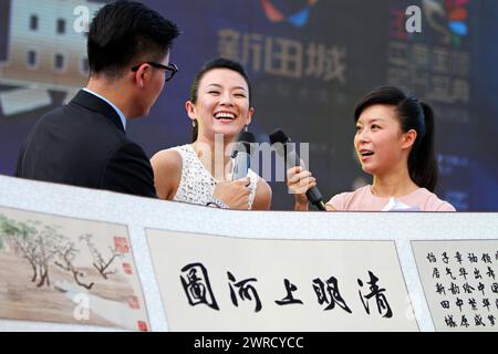ZHENGZHOU, CHINE - AUGUST 17, 2013 - (FILE) L'actrice Zhang Ziyi assiste à un événement de célébration dans une propriété de Zhengzhou, province du Henan, Chine, le 1er août Banque D'Images