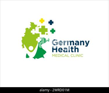 design de logo de service de soins de santé en allemagne pour le logo de jour médical Illustration de Vecteur