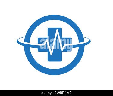 conceptions de logo cross health pour le service médical et la clinique Illustration de Vecteur