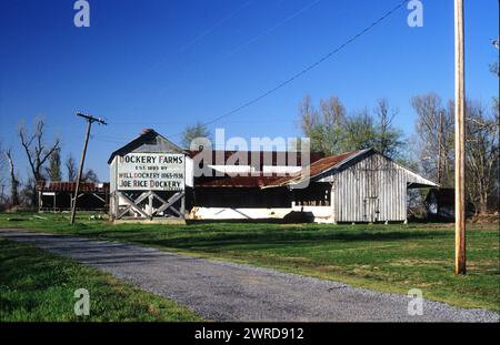 Explorez l'historique Dockery Plantation où Charlie Patton aurait vécu dans le Mississippi Banque D'Images