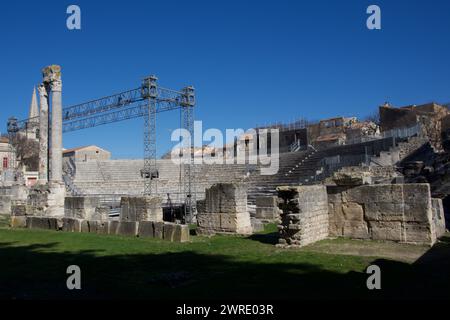 Théâtre romain d'Arles - Théâtre Antique d'Arles - Arles France Banque D'Images