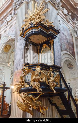 Détail de l'Université Jagellonienne où Nicolaus Copernic a étudié à Cracovie, en Pologne Banque D'Images