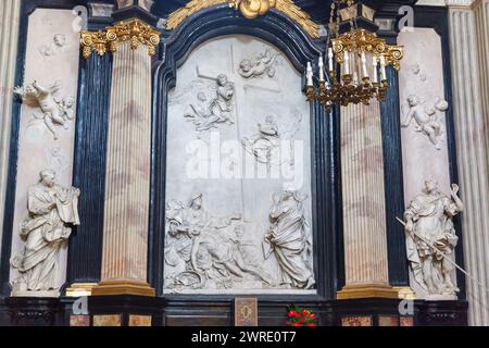 Détail de l'Université Jagellonienne où Nicolaus Copernic a étudié à Cracovie, en Pologne Banque D'Images