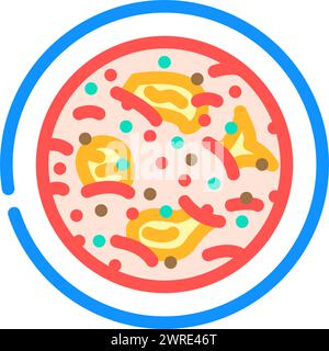 illustration vectorielle d'icône de couleur de cuisine de mer de ragoût de poisson Illustration de Vecteur