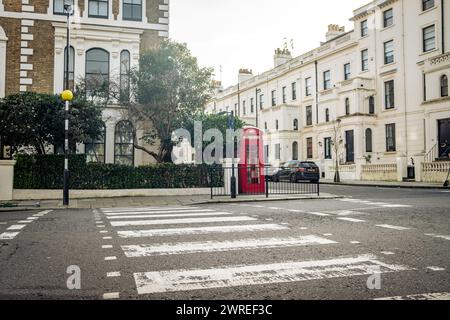 LONDRES- 24 JANVIER 2024 : propriété résidentielle dans le quartier Maida Vale du centre-ouest de Londres. Banque D'Images