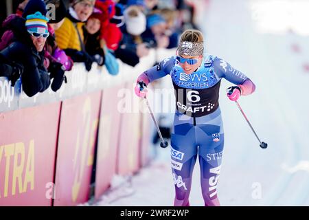 Drammen 20240312.Rosie Brennan des États-Unis lors du prologue sprint classique dans la Coupe du monde en ski de fond à Drammen mardi. Photo : Terje Pedersen / NTB Banque D'Images