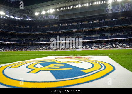 Madrid, Espagne. 10 mars 2024. Le stade Santiago Bernabeu lors du match de Liga entre le Real Madrid et le RC Celta a joué au stade Santiago Bernabeu le 10 mars 2024 à Madrid, en Espagne. (Photo de Cesar Cebolla/PRESSINPHOTO) crédit : AGENCE SPORTIVE PRESSINPHOTO/Alamy Live News Banque D'Images