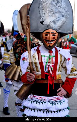 Cigarron de Verin dans Vibo masque de Viana do Bolo, Ourense, Espagne Banque D'Images