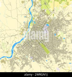 Plan de la ville de Santa Cruz de la Sierra, Bolivie Illustration de Vecteur