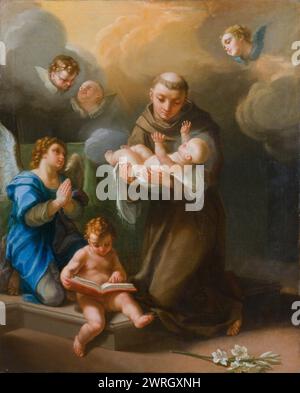 Saint Antoine de Padoue avec l'enfant Jésus. Collection privée Banque D'Images
