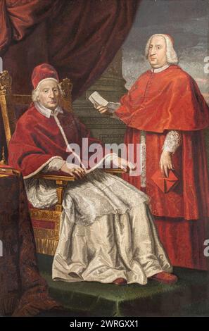 Portrait du pape Clément XII. Et le cardinal Neri Maria Corsini. Trouvé dans la collection du Palazzo Corsini. Banque D'Images