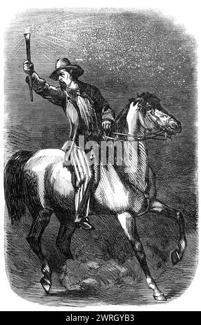 Élection présidentielle à New York - une scène de rue, 1864. Gravure d'un croquis de Mr. C. D. Shanly. '...il y a eu une autre manifestation formidable ici en faveur de M'Clellan et Pendleton pour la présidence et la vice-présidence des États-Unis, respectivement... il y avait une procession sans fin aux flambeaux des M'Clellanites appartenant aux différents quartiers de la ville... le sentiment tout au long de cette manifestation était un sentiment de dégoût pour la guerre [civile américaine] ; le sentiment, qu'avec l'élection de M'Clellan la paix sera rétablie - d'une certaine manière'... Assez sûr, avant la fin du pr Banque D'Images