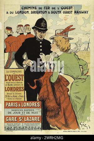 Chemins de fer de l'Ouest et du London, 1899. Collection privée Banque D'Images