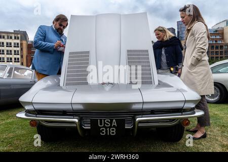 Stingray de Chevrolet au concours de voitures anciennes de Londres Banque D'Images